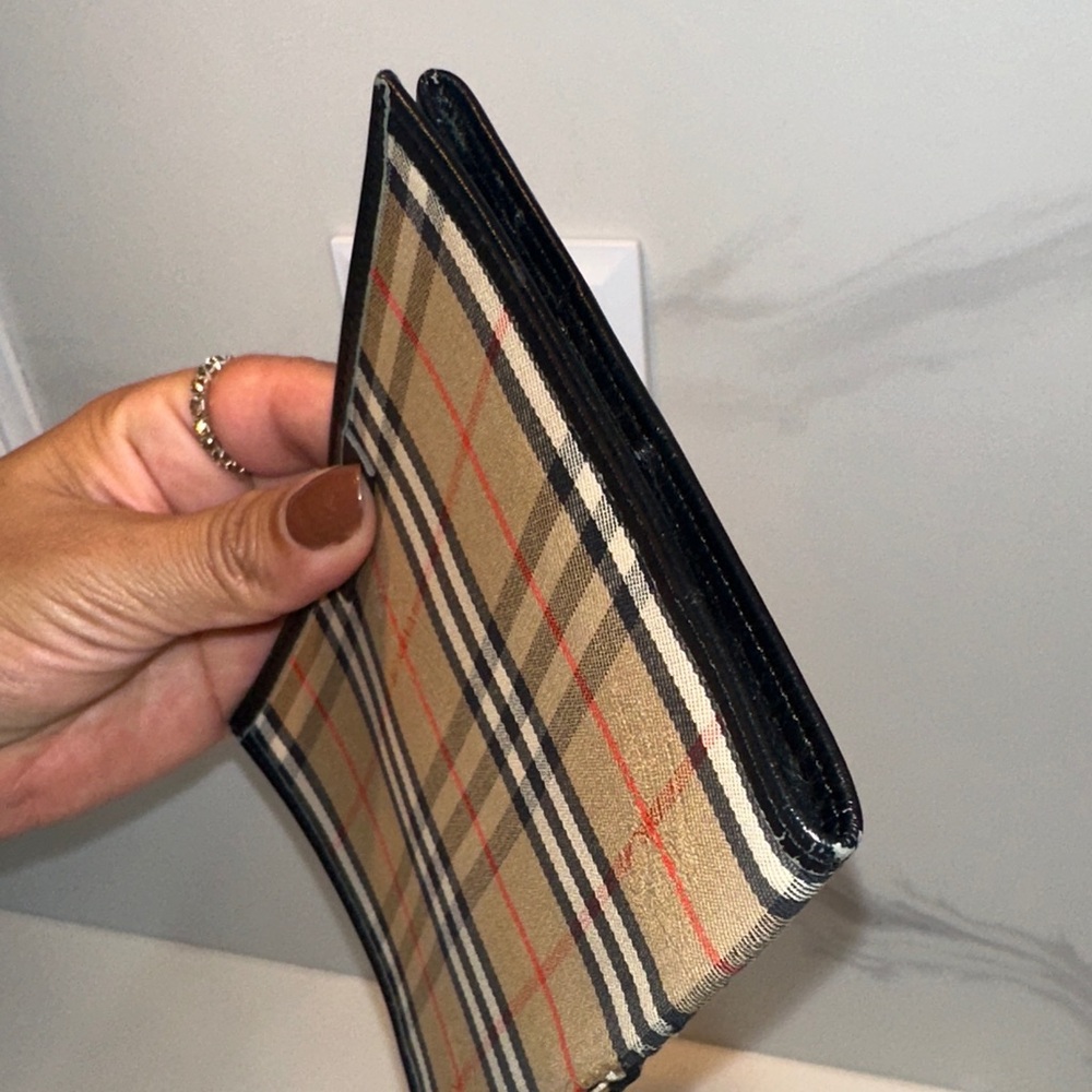 Burberry Beige and Black Plaid Passport Holder - Picture 7 of 10